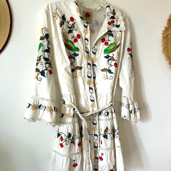 ❤️ Offers FARM Rio White Embroidered Mini Dress - Picture 4 of 7